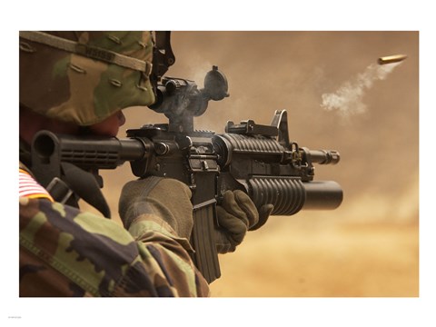 Framed M4 Carbine Firing Print