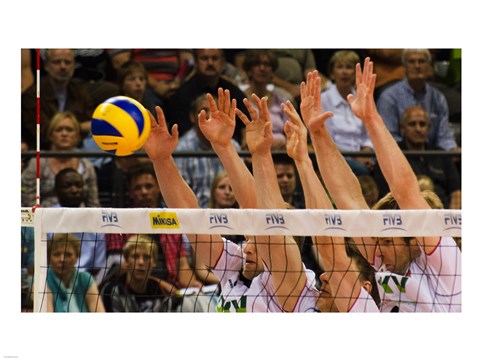 Framed Volleyball Block Print