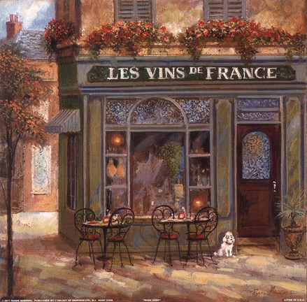 Framed Wine Shop Print