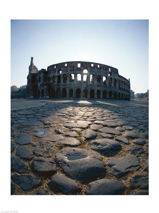 Framed Low angle view of an old ruin, Colosseum, Rome, Italy Print