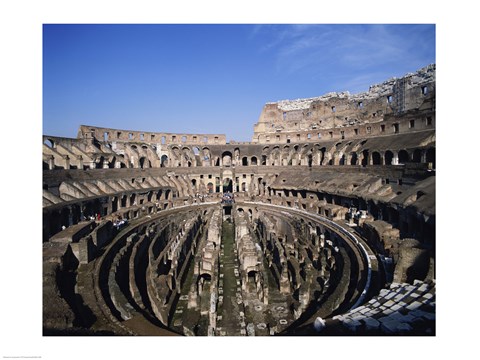 Framed High angle view of a coliseum, Colosseum, Rome, Italy Print