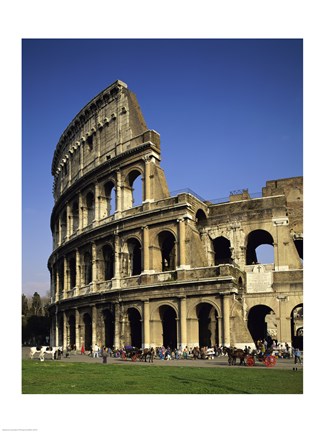 Framed Low angle view of a coliseum, Colosseum, Rome, Italy Vertical Print