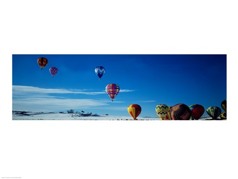 Framed Hot Air Balloons New Mexico USA Print