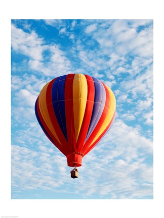 Framed hot air balloon in the sky, Albuquerque, New Mexico, USA Print