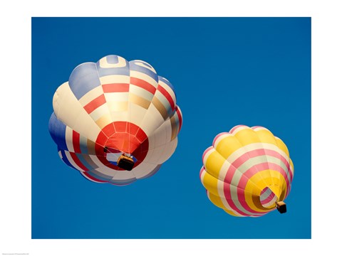 Framed Hot Air Balloons from the Ground Print
