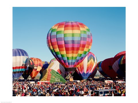 Framed Hot air balloons at Albuquerque Balloon Fiesta, Albuquerque, New Mexico, USA Print