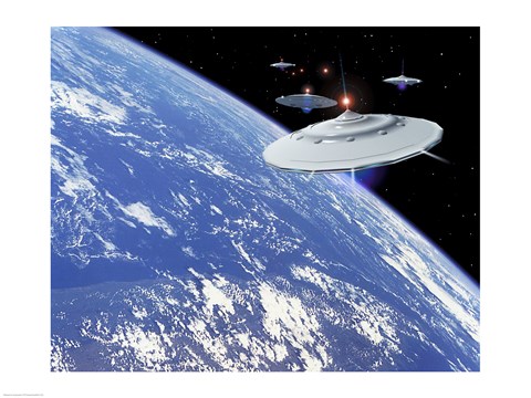 Framed UFO&#39;s Print