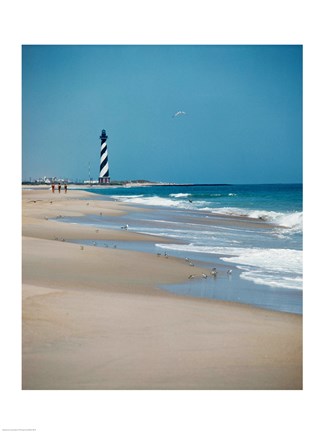 Framed Cape Hatteras Lighthouse Cape Hatteras National Seashore North Carolina USA Prior to 1999 Relocation Print