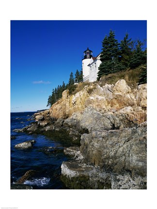Framed Bass Harbor Head Lighthouse Mount Desert Island Maine USA Print