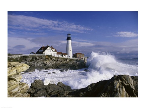 Framed Portland Head Lighthouse Cape Elizabeth Maine  USA Print