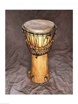 Framed Djembe Drum West Africa Print