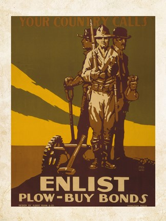 Framed Your Country Calls Buy Bonds Print