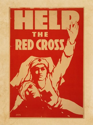 Framed Help the Red Cross Print