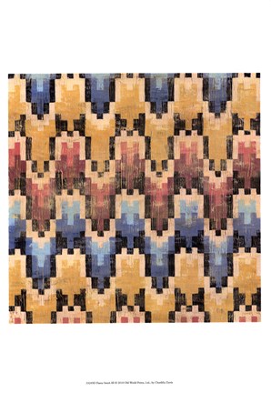 Framed Flame Stitch III Print