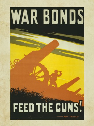 Framed War Bonds Feed the Guns Print