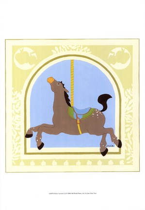 Framed Horse Carousel Print