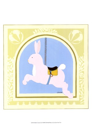 Framed Rabbit Carousel Print