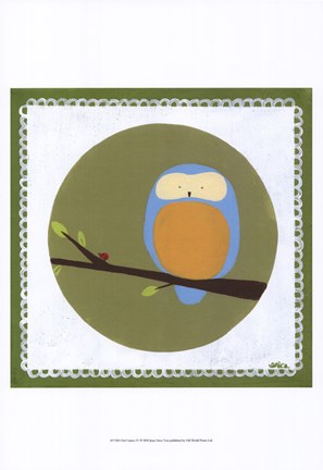 Framed Owl Cameo IV Print