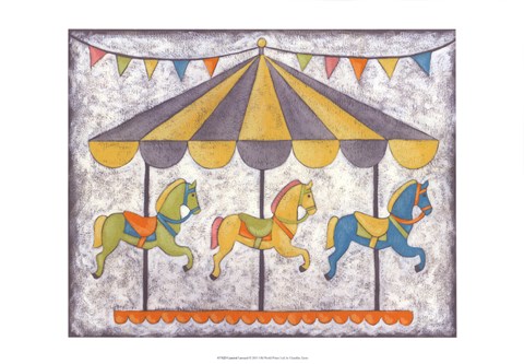 Framed Carnival Carousel Print