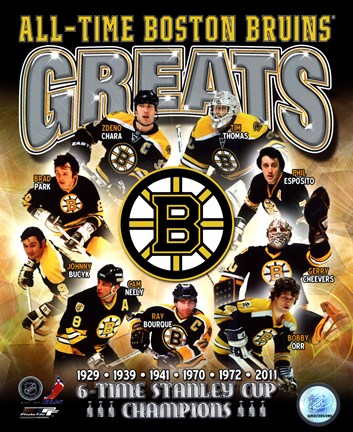 Framed Boston Bruins All-Time Greats Composite Print