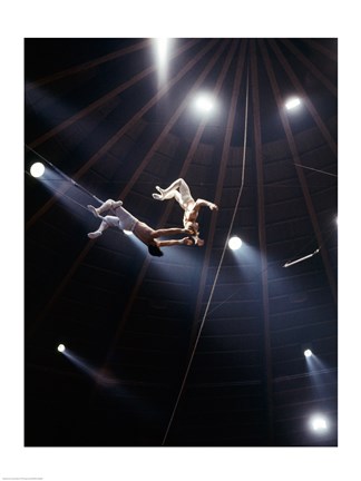 Framed Flying Redpaths Royal Hanneford Circus act Print