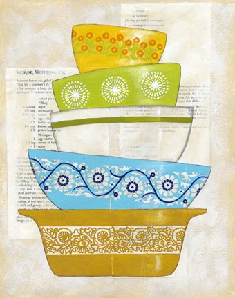 Framed Retro Ware IV Print