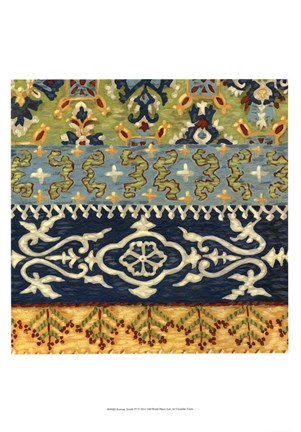 Framed Eastern Textiles IV Print