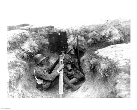 Framed Germans Recording the Battle Print