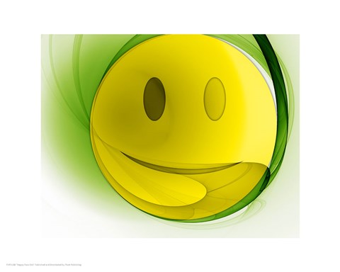 Framed Happy Face Orb Print