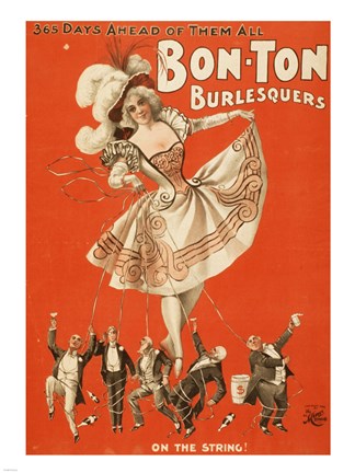 Framed Bon-Ton Burlesquers Vertical Print