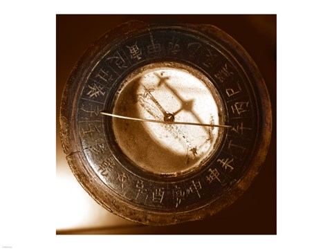 Framed Chinese Compass Print