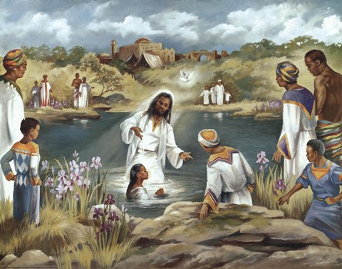 Framed Baptism at River&#39;s Edge Print