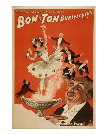 Framed Bon-Ton Burlesquers With Server Print