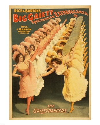 Framed Big Gaiety&#39;s Spectacular Extravaganza - The Gaiety Dancers Print