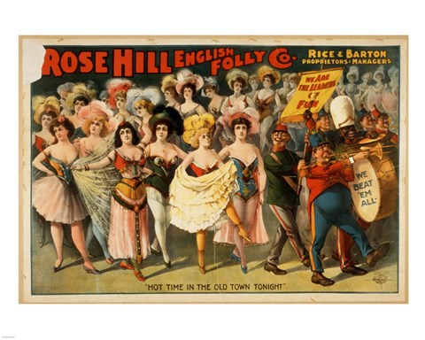 Framed Rose Hill English Folly Hot Time in the Old Town Tonight Print