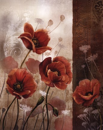 Framed Wild Poppies II Print