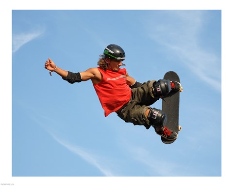 Framed Skater on Vert Ramp Print