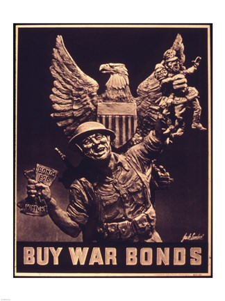 Framed Buy War Bonds Print