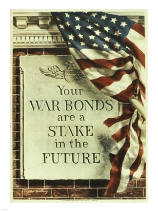 Framed Your War Bonds are at Stake in the Future Print