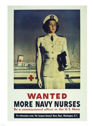 Framed Wanted! More Navy Nurses Print