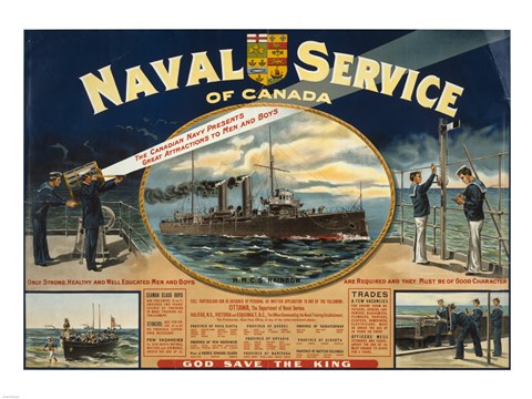 Framed Naval Service of Canada Print