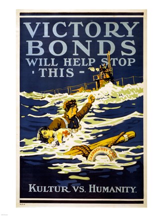 Framed Victory Bonds Print