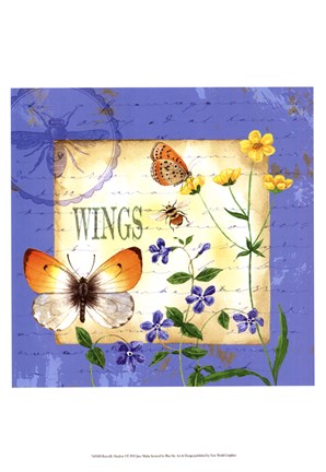 Framed Butterfly Meadow I Print