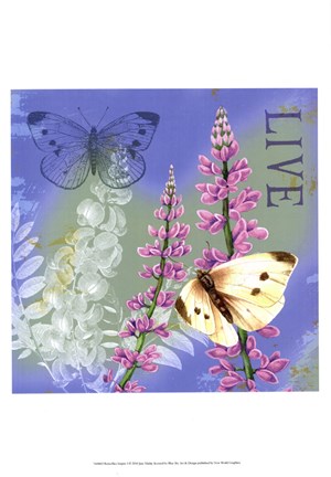 Framed Butterflies Inspire I Print