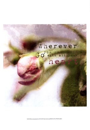 Framed Blossoming Inspiration III Print