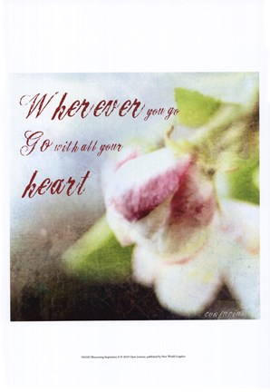 Framed Blossoming Inspiration II Print