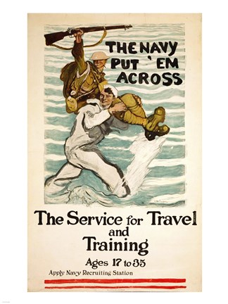 Framed Navy Recruitment Poster Print