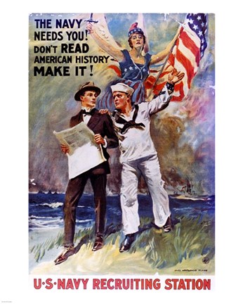 Framed Don&#39;t Read American, History Make It! Print