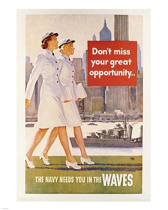 Framed Waves Recruiting Poster Print