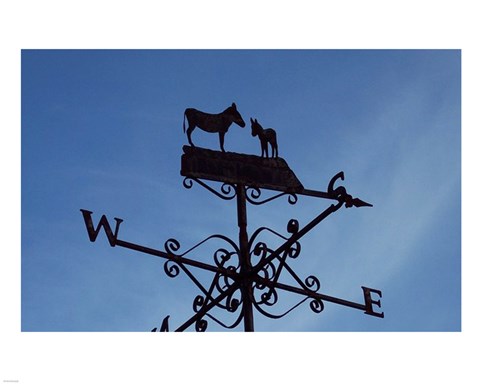 Framed Donkey Lovers Weathervane Print